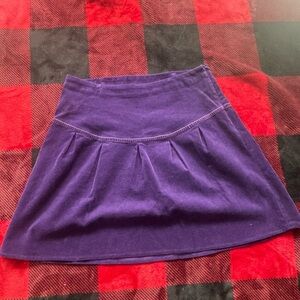 talbots Kids Stretch corduroy Tiered Skirt Girls Size 16 Purple Casual Cotton